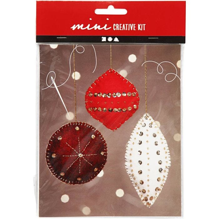 Kit Fai da te Mini, ornamenti in feltro, 9,5+10+15 cm, 1 set