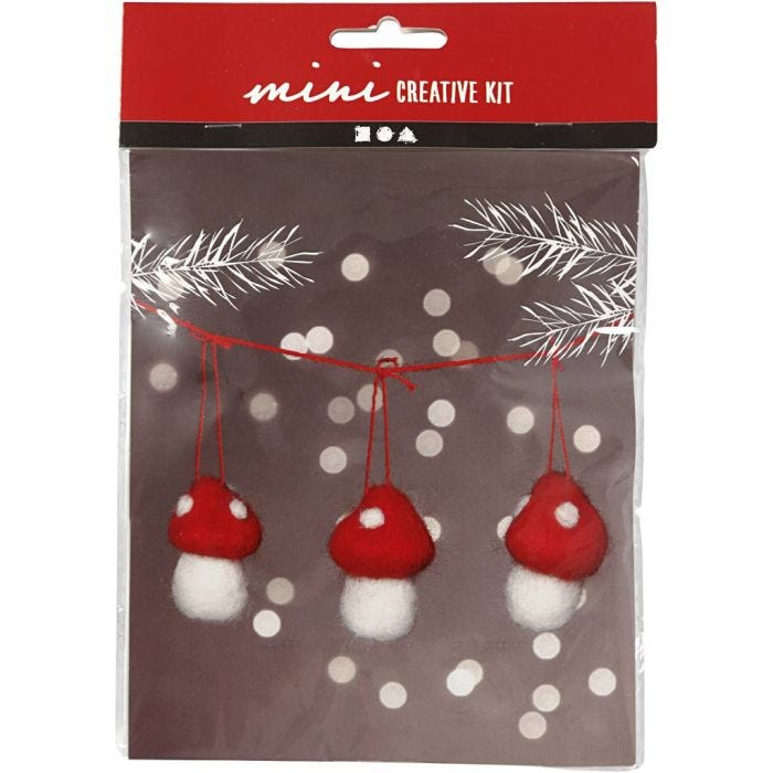Kit Fai da te Mini, funghi pendenti su una corda, 5.5 cm, 1 set