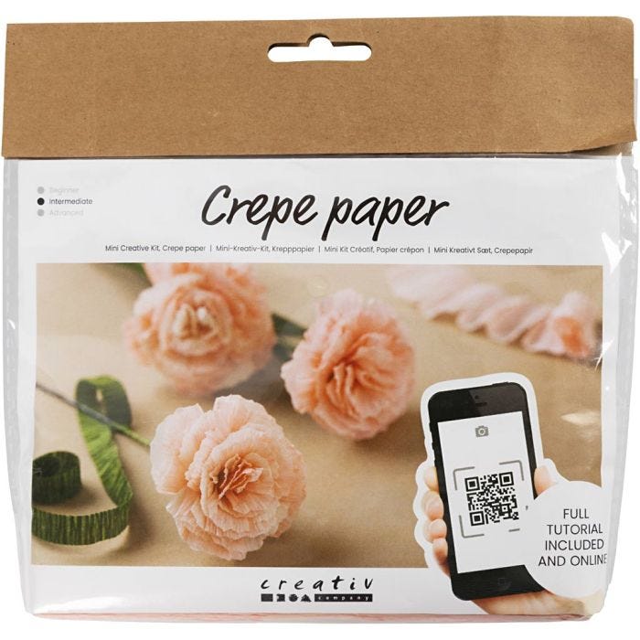 Kit Fai da te Mini Carta Crespa, Garofano, Proporzione: 180%, 105 g, 1 conf.