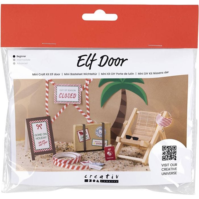 Kit Fai da te Mini Porta dell'elfo, In vacanza, 1 conf.