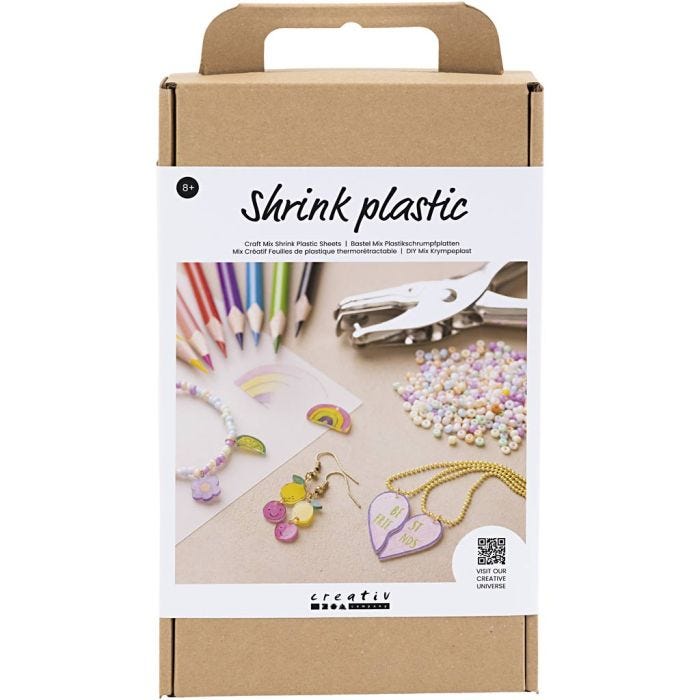 Kit Fai da te Misto Fogli di Plastica Termoretraibili, Gioielli, 1 conf.