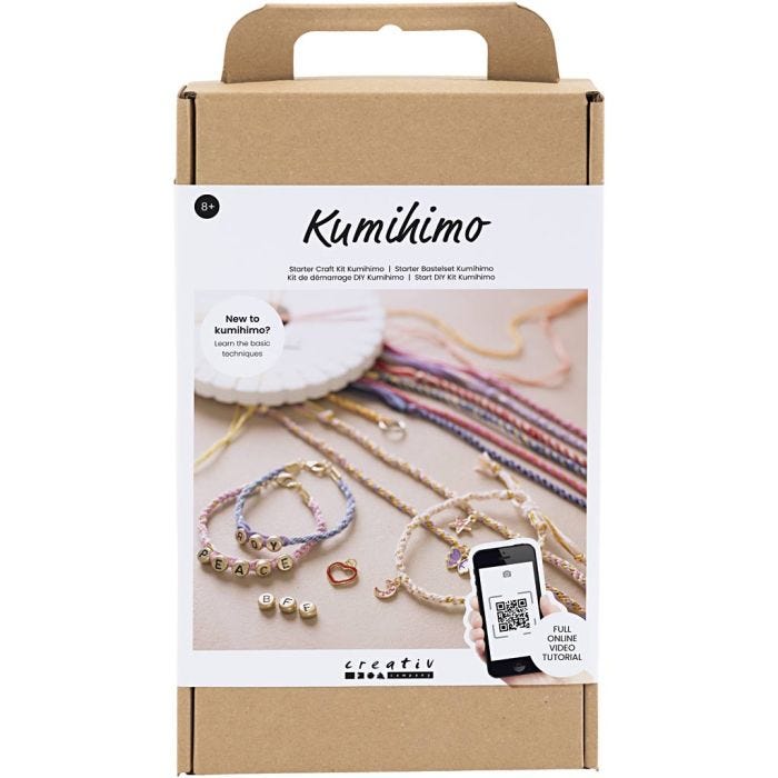 Kit Fai da te Principiante Kumihimo, Braccialetto dell'amicizia, 1 conf.
