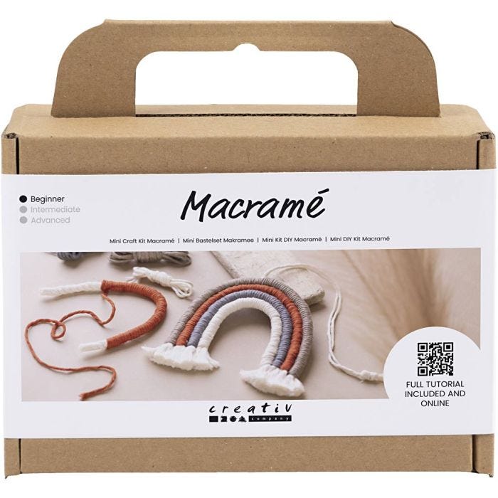 Kit Fai da te Mini Macramé, Arcobaleno, 1 conf.