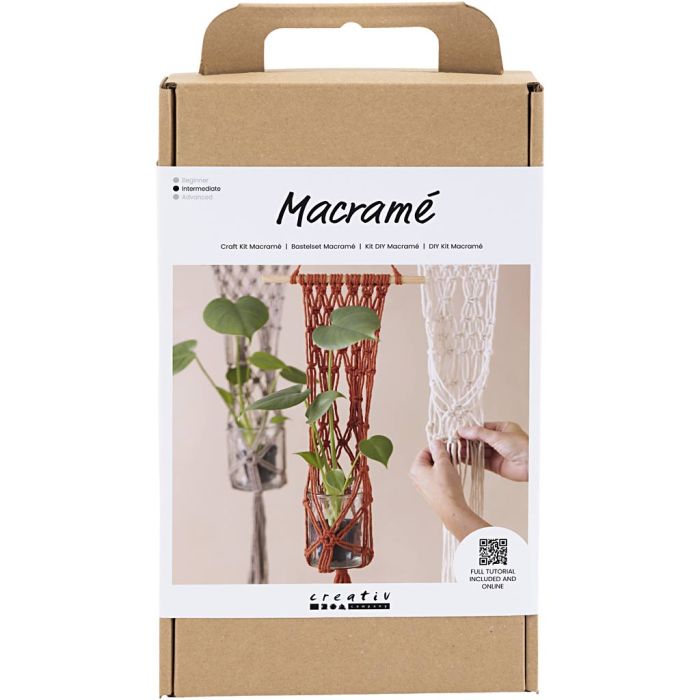 Kit Fai da te Macramé, Gancio per fiori, 1 conf.