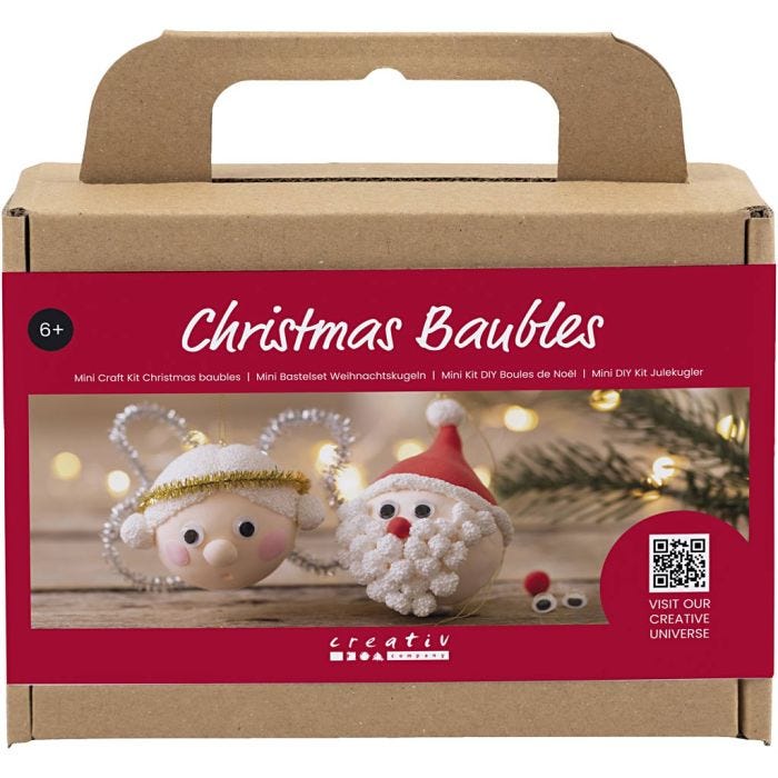Kit Fai da te Mini Palline di Natale, Babbo Natale e Angelo, 1 conf.