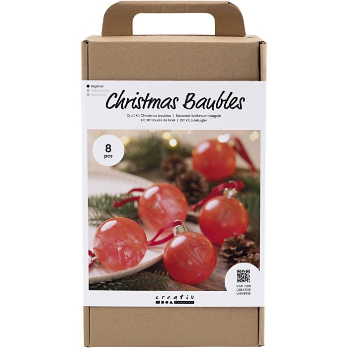 Kit Fai da te Palline di Natale, Marmorizzazione, 1 conf.