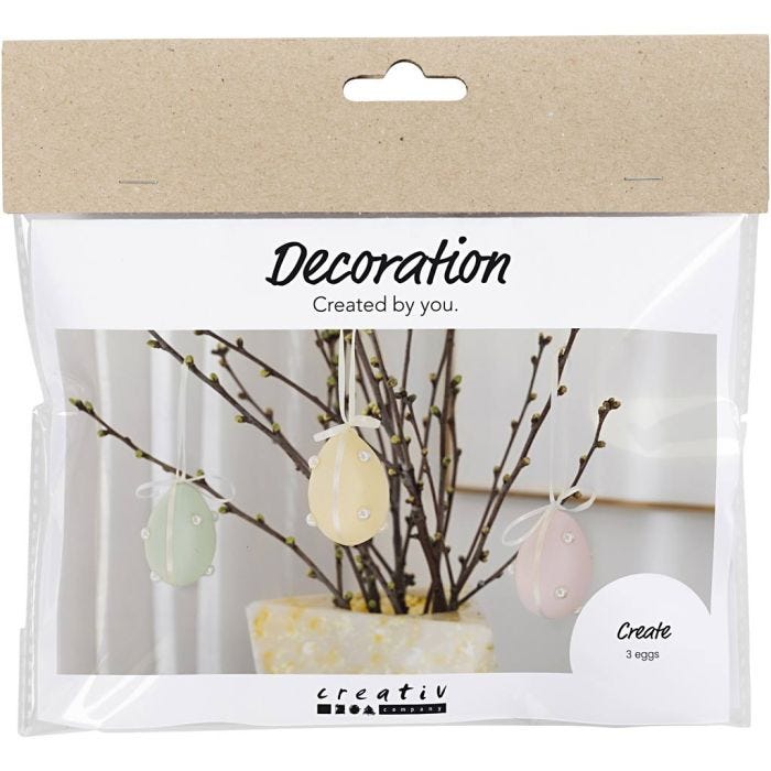 Kit Fai da te Mini per decorazioni, Uova, colori pastello, 1 conf.