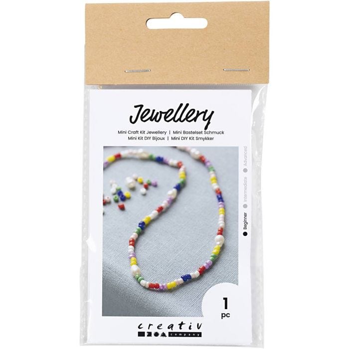 Kit Fai da te Mini Gioielli, Collane con perle d'acqua dolce, 1 conf.