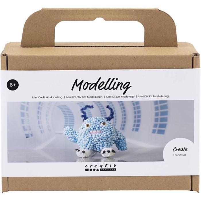 Kit Fai da te Mini Modellazione, Mostro Bobby, azzurro, 1 conf.