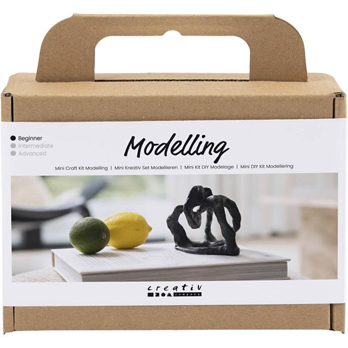 Kit Fai da te Mini Modellazione, Scultura, nero, 1 conf.