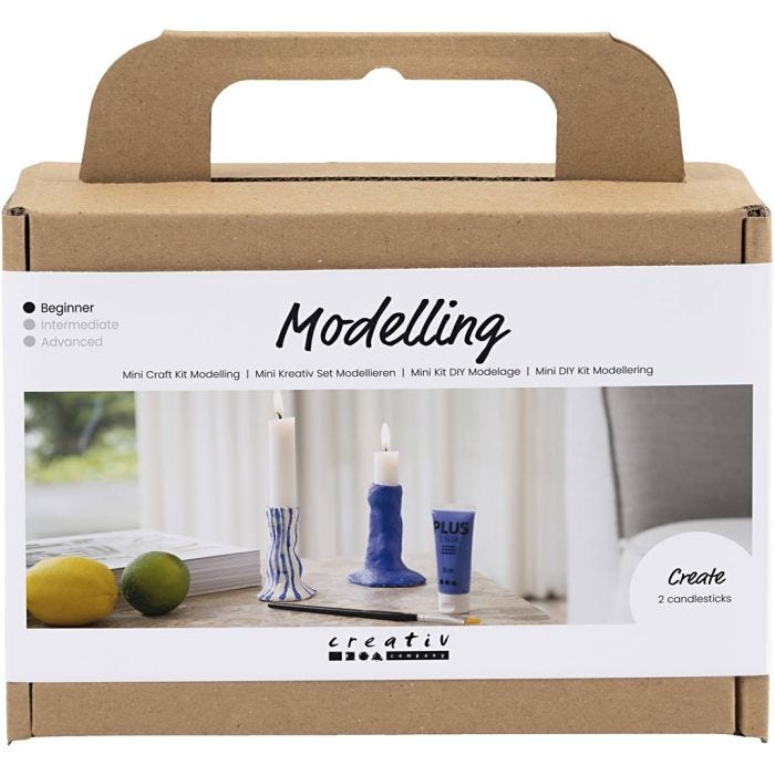 Kit Fai da te Mini Modellazione, Portacandela, ultra marine, 1 conf.