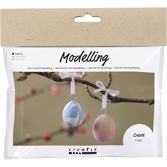 Kit Fai da te Mini Modellazione, Uova marmorizzate, 1 conf.
