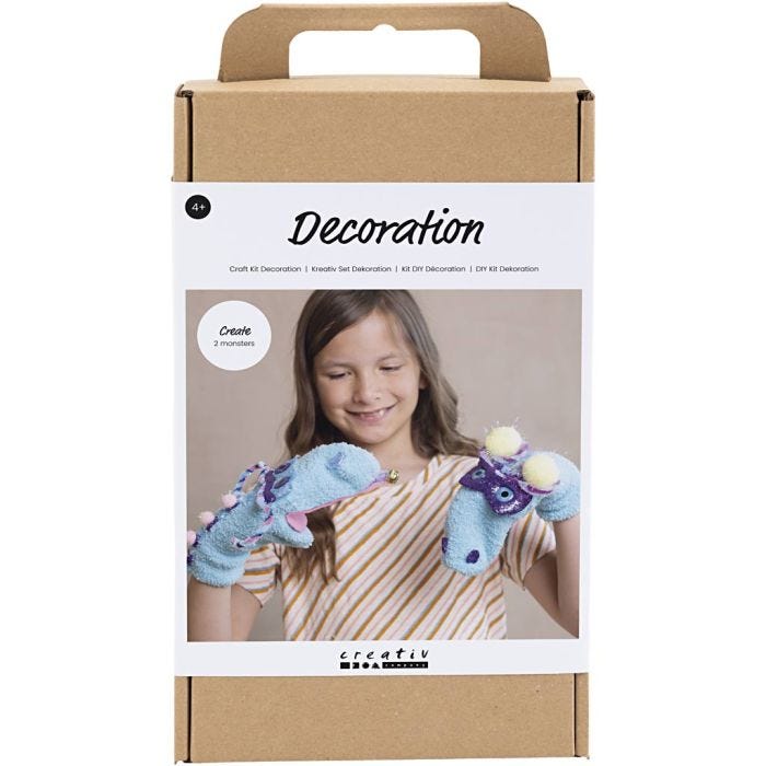 Kit Fai da te Decorazione , Mostro delle calze, colori asst., 1 conf.