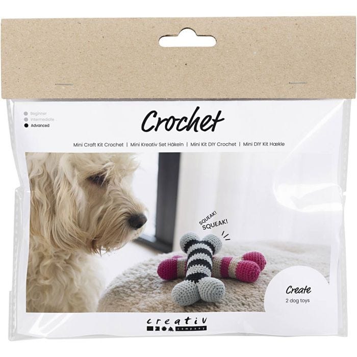 Kit Fai da te Mini Uncinetto, Osso per cani, 1 conf.