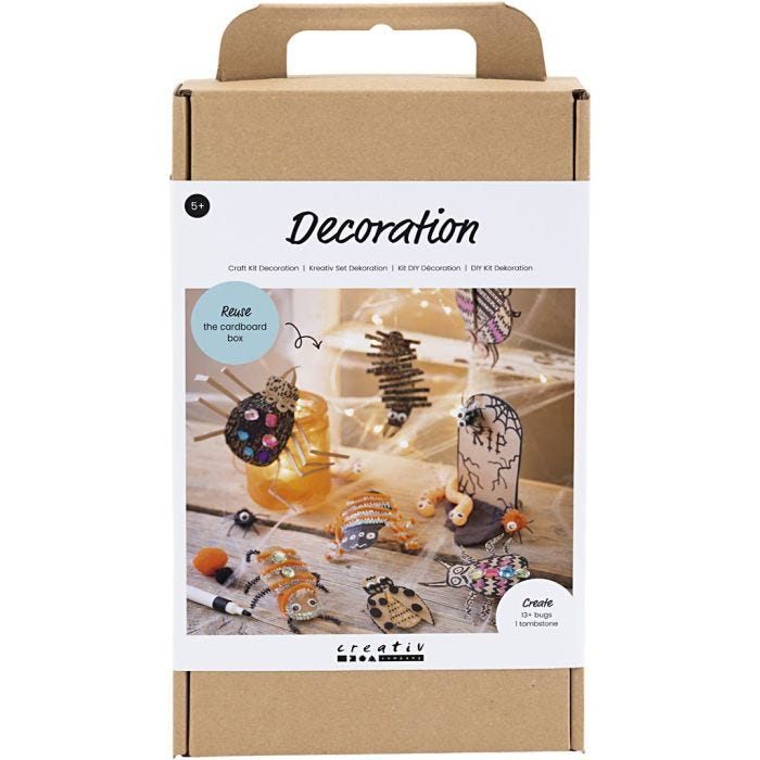 Kit Fai da te Decorazione, Insetti, vermi e pietre tombali, colori asst., 1 conf.
