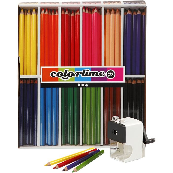 Matite Colorate Colourtime, mina 5 mm, colori asst., 1 set