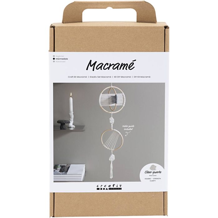 Kit Fai da te Macramé, Mobile, grigio, bianco sporco, 1 conf.