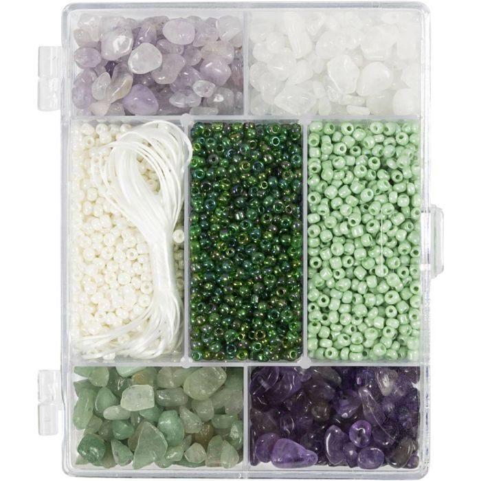 Kit Fai da te Misto Gioielli, Cristalli, misura 2,6-10 mm, misura buco 0,8-1,2 mm, colori asst., 1 conf.