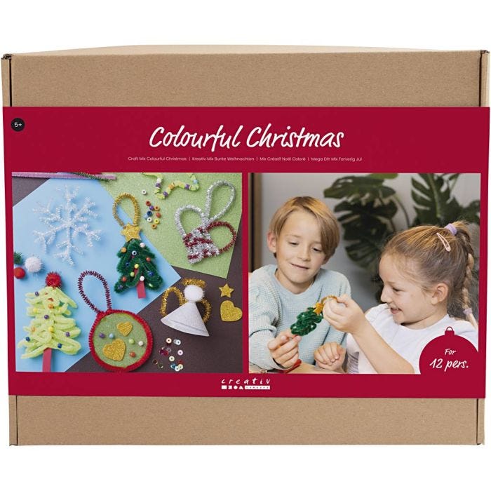 Kit Fai da te Misto Natale Colorato, Figure natalizie, colori asst., 1 conf.