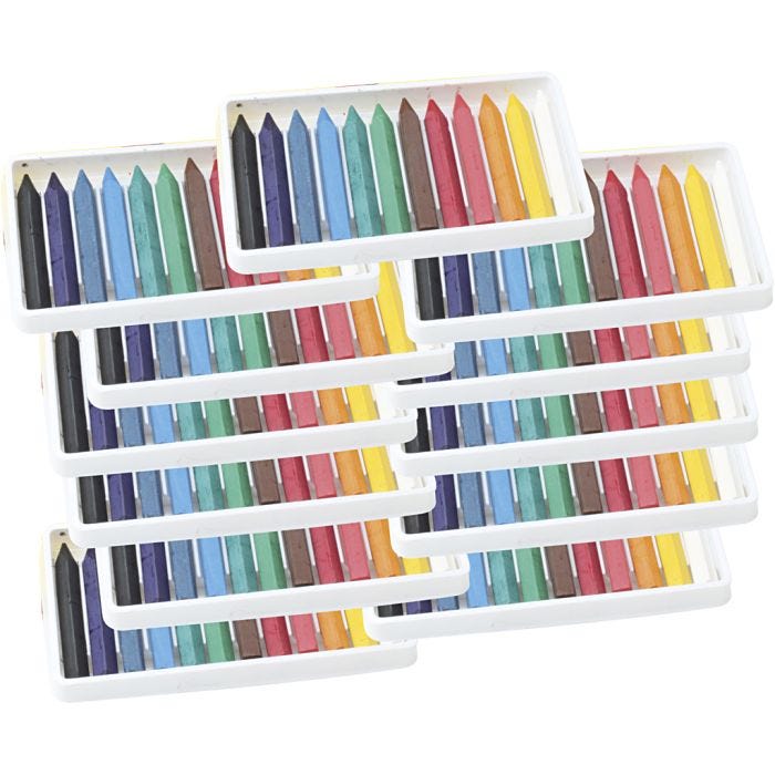 Pastelli a olio, colori asst., 12x12 pz/ 1 conf.