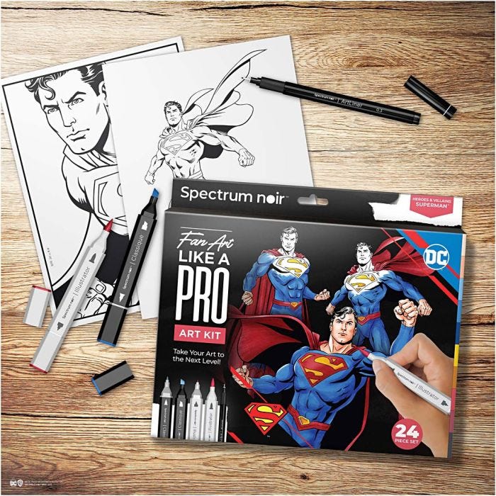 Kit Fai da te Illustrazione, Superman, colori asst., 1 conf.