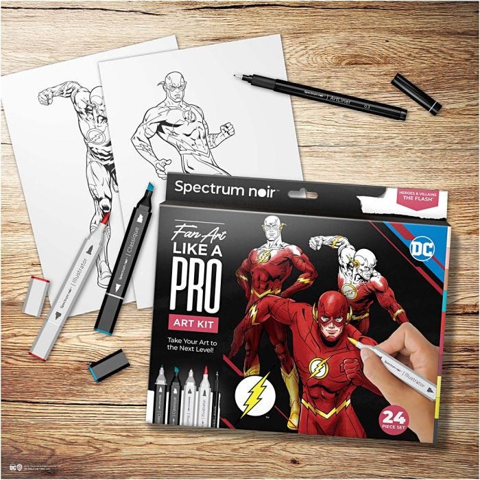 Kit Fai da te Illustrazione, Flash, colori asst., 1 conf.
