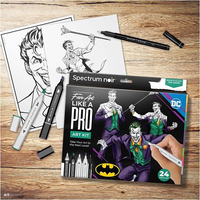Kit Fai da te Illustrazione, Eroi e cattivi: Joker, colori asst., 1 conf.