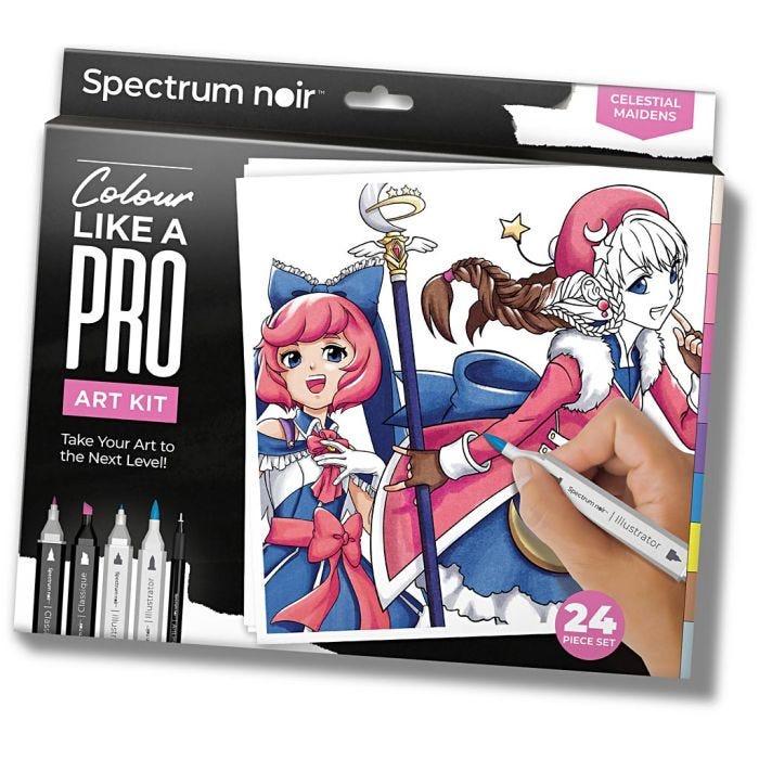 Kit Fai da te Illustrazione, Fanciulle celestiali, colori asst., 1 conf.