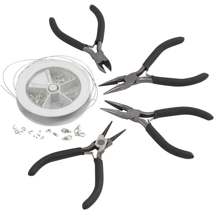 Kit Creazione Gioieli, placcato argento, 1 set