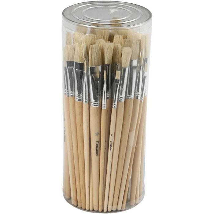Pennelli Nature Line, dim. 1+2+3+4+5+6+7+8+9+10, L: 19,5-23 cm, L: 4-17 mm, piatto,rotondo, 80 pz/ 1 conf.