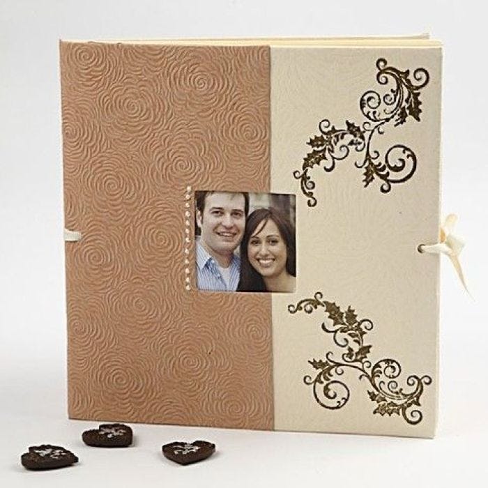 Scrap books covered with handmade paper