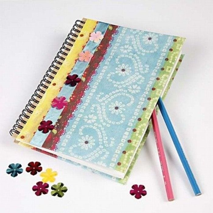 A decorated Spiral Bound Notebook