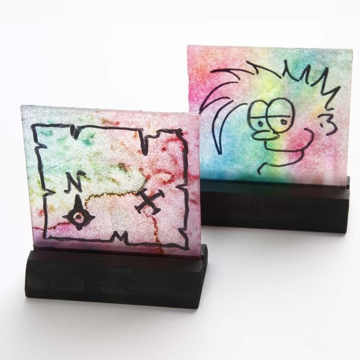 A Glass Picture with a Holder