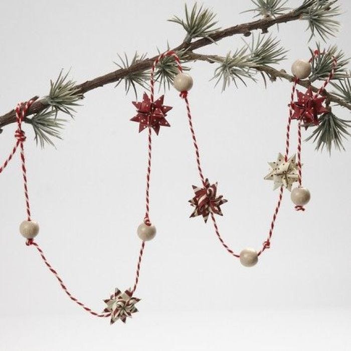 A Hanging Decoration made from Mini Woven Stars