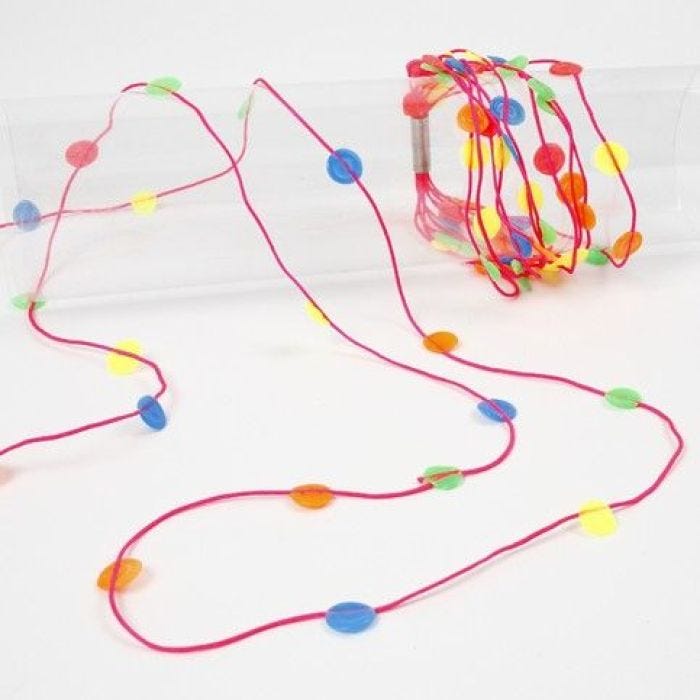 Neon-coloured Macramé Cords with melted Nabbi Beads