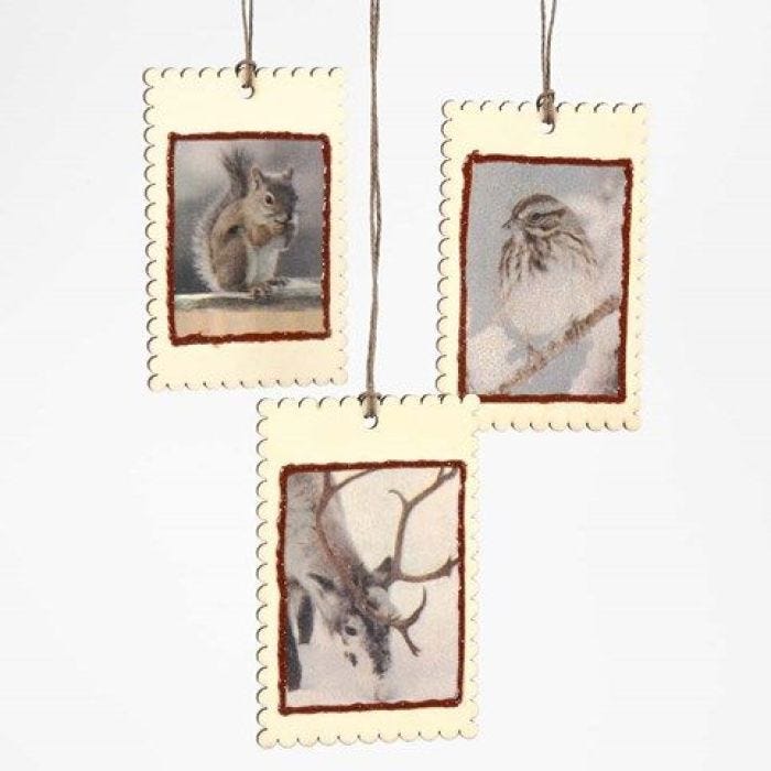 Small Wooden Hanging Signs with Decoupage Paper