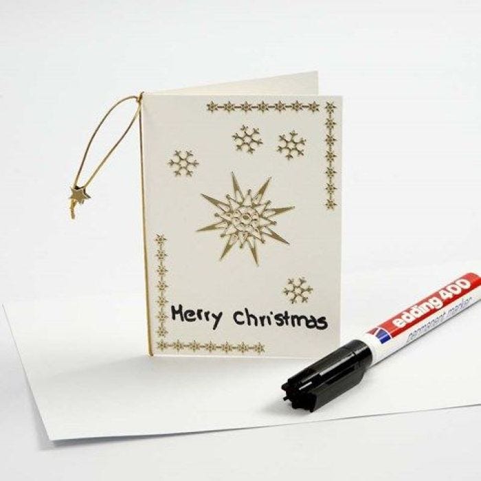 A Christmas Card with gold Stickers