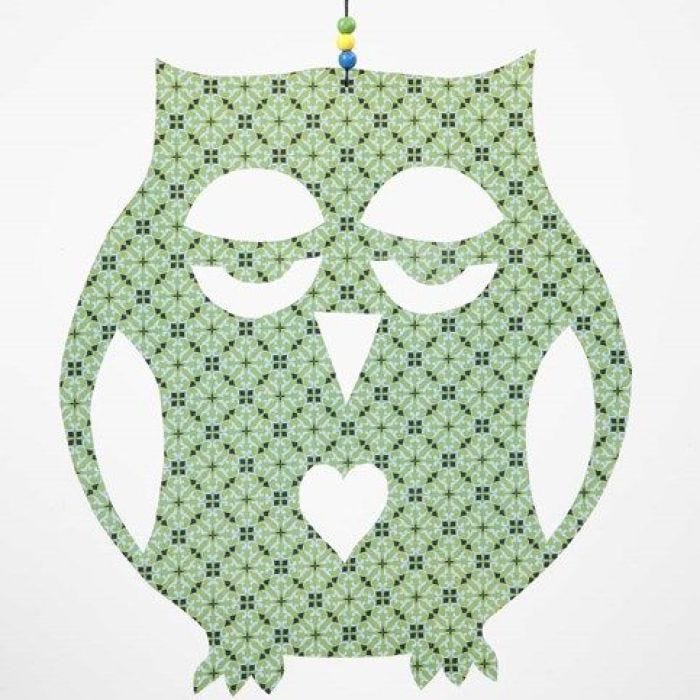 A large Owl cut out from Design Paper (the London series)