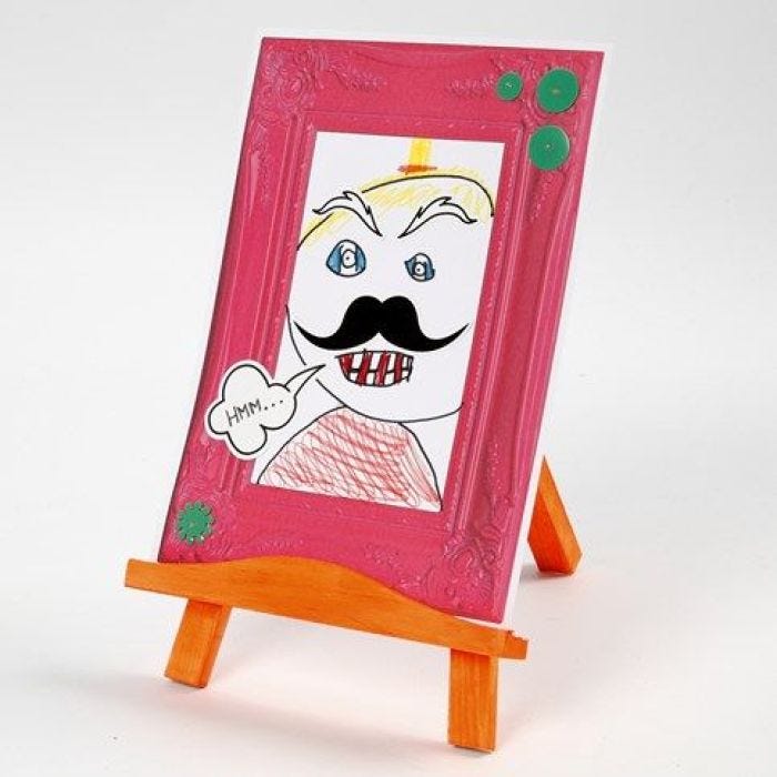 A Cartoon Effect Portrait in an Embossed Card Frame