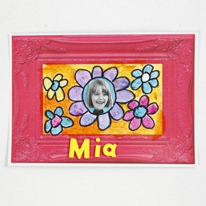 Ritratto in una cornice di cartoncino