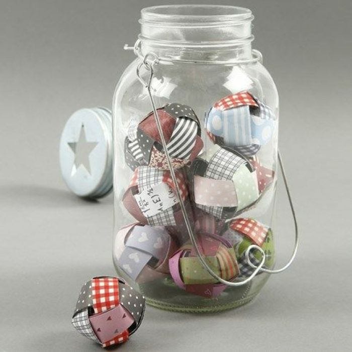 Woven Baubles made from Vivi Gade Design Paper Strips