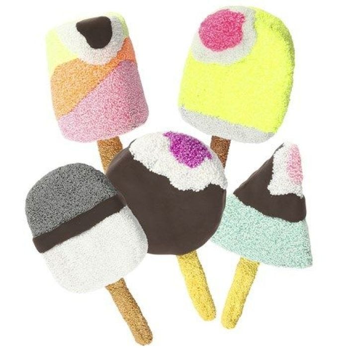 Ghiaccioli di cartapesta ricoperti di Foam Clay e Silk Clay