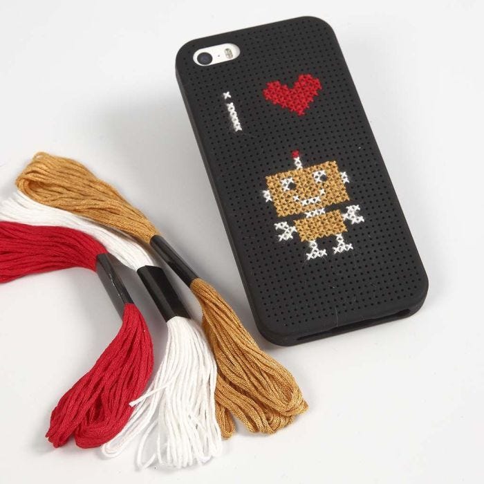 Custodia per cellulare ricamata