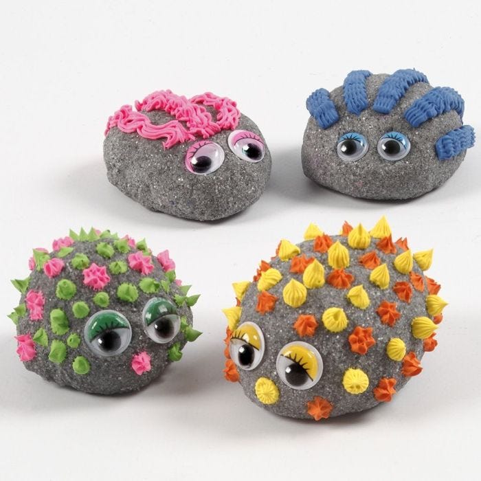 Animaletti in Stone Clay decorati con Silk Clay Creamy