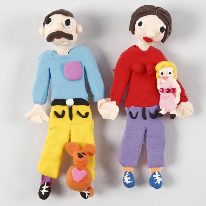 Figure magnetiche in Silk Clay