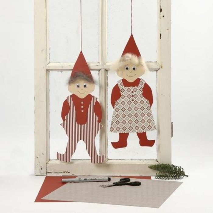 Elfi di cartoncino con vestiti di carta Vivi Gade Design