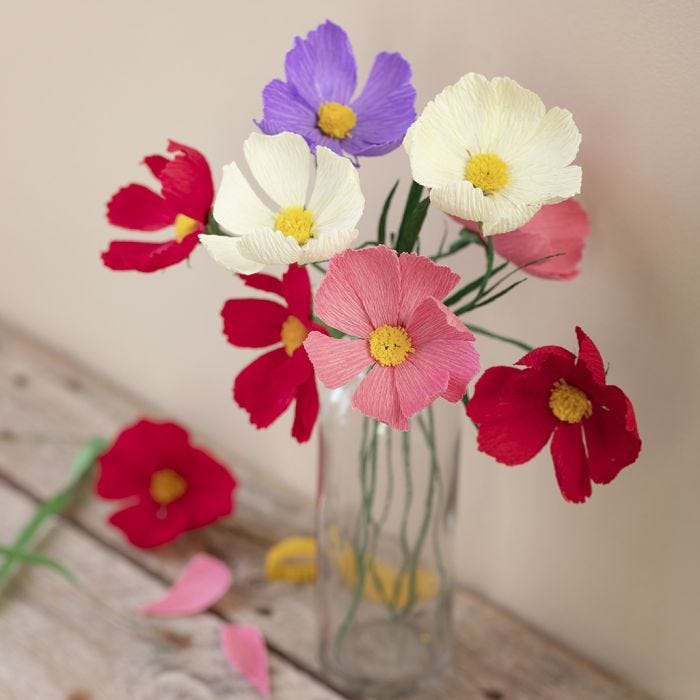 Cosmo fiori di carta crespa 