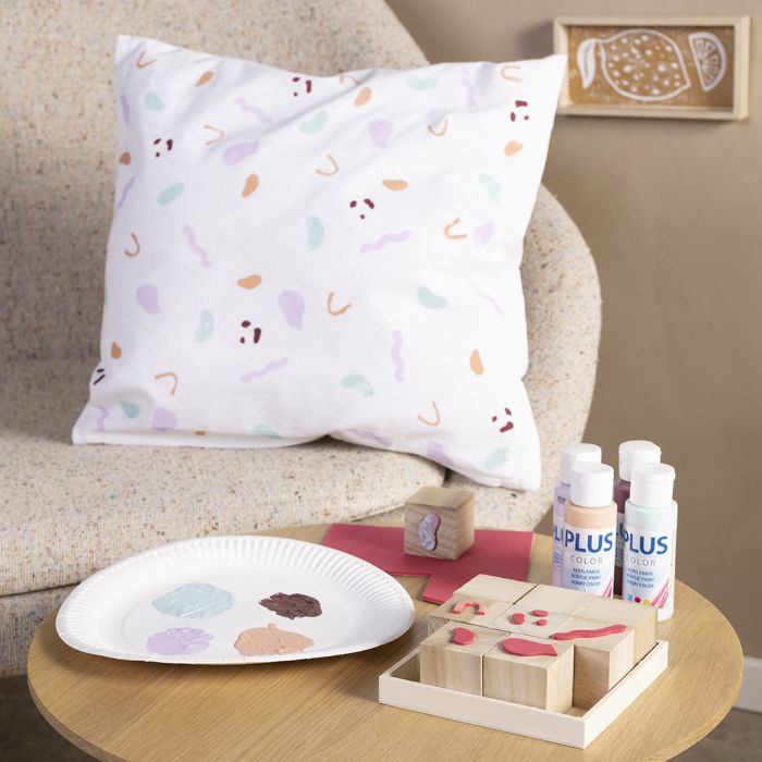 Stampa su tessuto con timbri fai da te 