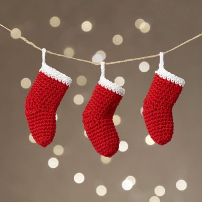Mini calza di Natale all'uncinetto