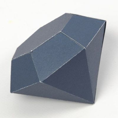 Biglietto con piegatura a diamante